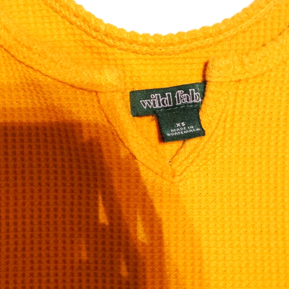 Wild fable yellow v neck shirt